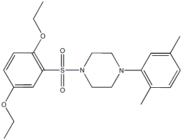 1-[(2,5-diethoxyphenyl)sulfonyl]-4-(2,5-dimethylphenyl)piperazine Structure