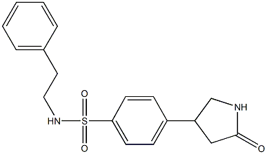 4-(5-oxo-3-pyrrolidinyl)-N-(2-phenylethyl)benzenesulfonamide 구조식 이미지