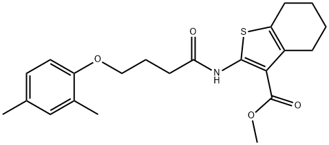 methyl 2-{[4-(2,4-dimethylphenoxy)butanoyl]amino}-4,5,6,7-tetrahydro-1-benzothiophene-3-carboxylate Structure