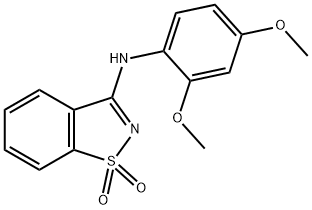 N-(2,4-dimethoxyphenyl)-N-(1,1-dioxido-1,2-benzisothiazol-3-yl)amine 구조식 이미지