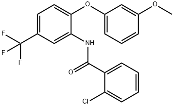 2-chloro-N-[2-(3-methoxyphenoxy)-5-(trifluoromethyl)phenyl]benzamide Structure
