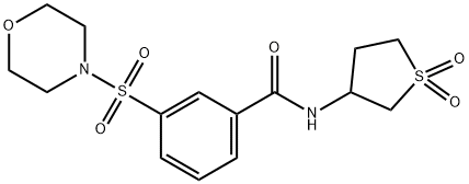 N-(1,1-dioxidotetrahydro-3-thienyl)-3-(4-morpholinylsulfonyl)benzamide 구조식 이미지