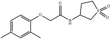 2-(2,4-dimethylphenoxy)-N-(1,1-dioxidotetrahydro-3-thienyl)acetamide 구조식 이미지