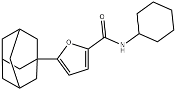 5-(1-adamantyl)-N-cyclohexyl-2-furamide 구조식 이미지