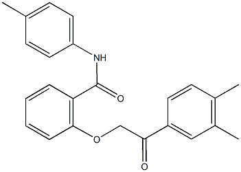 2-[2-(3,4-dimethylphenyl)-2-oxoethoxy]-N-(4-methylphenyl)benzamide 구조식 이미지