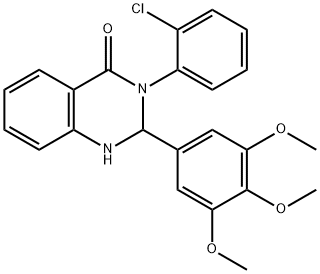 3-(2-chlorophenyl)-2-(3,4,5-trimethoxyphenyl)-2,3-dihydro-4(1H)-quinazolinone 구조식 이미지