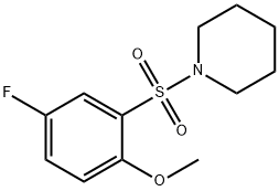 1-[(5-fluoro-2-methoxyphenyl)sulfonyl]piperidine 구조식 이미지