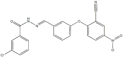 3-chloro-N'-(3-{2-cyano-4-nitrophenoxy}benzylidene)benzohydrazide Structure