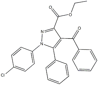 ethyl 4-benzoyl-1-(4-chlorophenyl)-5-phenyl-1H-pyrazole-3-carboxylate Structure