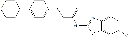 N-(6-chloro-1,3-benzothiazol-2-yl)-2-(4-cyclohexylphenoxy)acetamide Structure