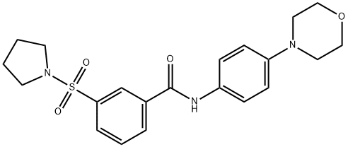 N-[4-(4-morpholinyl)phenyl]-3-(1-pyrrolidinylsulfonyl)benzamide Structure