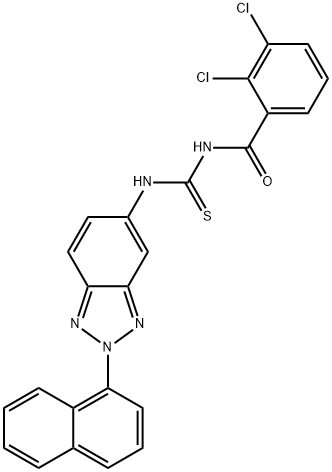 N-(2,3-dichlorobenzoyl)-N'-[2-(1-naphthyl)-2H-1,2,3-benzotriazol-5-yl]thiourea 구조식 이미지