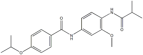 N-[4-(isobutyrylamino)-3-methoxyphenyl]-4-isopropoxybenzamide 구조식 이미지