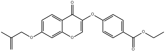 ethyl4-({7-[(2-methyl-2-propenyl)oxy]-4-oxo-4H-chromen-3-yl}oxy)benzoate 구조식 이미지