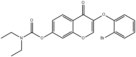 3-(2-bromophenoxy)-4-oxo-4H-chromen-7-yldiethylcarbamate 구조식 이미지