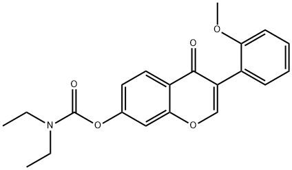 3-(2-methoxyphenyl)-4-oxo-4H-chromen-7-yldiethylcarbamate 구조식 이미지