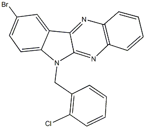 9-bromo-6-(2-chlorobenzyl)-6H-indolo[2,3-b]quinoxaline 구조식 이미지