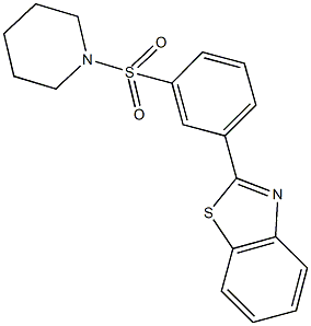 2-[3-(1-piperidinylsulfonyl)phenyl]-1,3-benzothiazole Structure