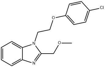 1-[2-(4-chlorophenoxy)ethyl]-2-(methoxymethyl)-1H-benzimidazole 구조식 이미지