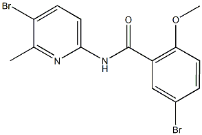 5-bromo-N-(5-bromo-6-methyl-2-pyridinyl)-2-methoxybenzamide 구조식 이미지