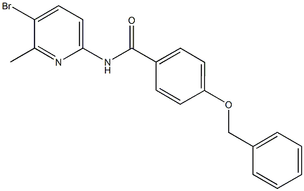 4-(benzyloxy)-N-(5-bromo-6-methyl-2-pyridinyl)benzamide 구조식 이미지