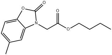 butyl (5-methyl-2-oxo-1,3-benzoxazol-3(2H)-yl)acetate Structure