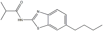 N-(6-butyl-1,3-benzothiazol-2-yl)-2-methylpropanamide 구조식 이미지