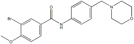 3-bromo-4-methoxy-N-[4-(4-morpholinylmethyl)phenyl]benzamide Structure