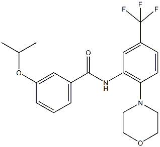 3-isopropoxy-N-[2-(4-morpholinyl)-5-(trifluoromethyl)phenyl]benzamide 구조식 이미지