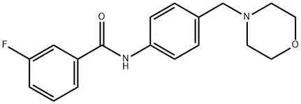 3-fluoro-N-[4-(morpholin-4-ylmethyl)phenyl]benzamide Structure