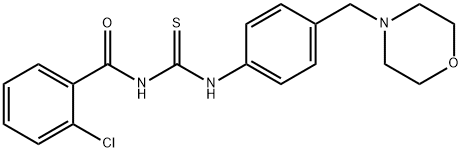 N-(2-chlorobenzoyl)-N'-[4-(4-morpholinylmethyl)phenyl]thiourea 구조식 이미지