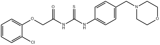 N-[(2-chlorophenoxy)acetyl]-N'-[4-(4-morpholinylmethyl)phenyl]thiourea 구조식 이미지