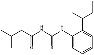 N-(2-sec-butylphenyl)-N'-(3-methylbutanoyl)thiourea Structure