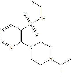 N-ethyl-2-(4-isopropyl-1-piperazinyl)-3-pyridinesulfonamide 구조식 이미지