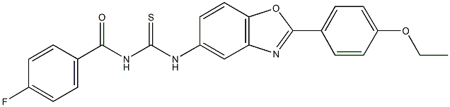 N-[2-(4-ethoxyphenyl)-1,3-benzoxazol-5-yl]-N'-(4-fluorobenzoyl)thiourea 구조식 이미지