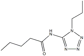 N-(1-propyl-1H-tetraazol-5-yl)pentanamide 구조식 이미지