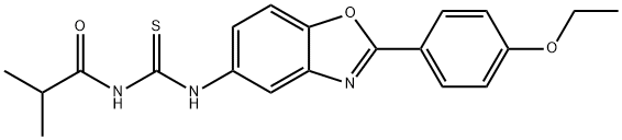 N-[2-(4-ethoxyphenyl)-1,3-benzoxazol-5-yl]-N'-isobutyrylthiourea 구조식 이미지