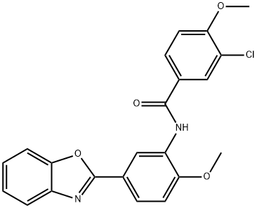 N-[5-(1,3-benzoxazol-2-yl)-2-methoxyphenyl]-3-chloro-4-methoxybenzamide Structure