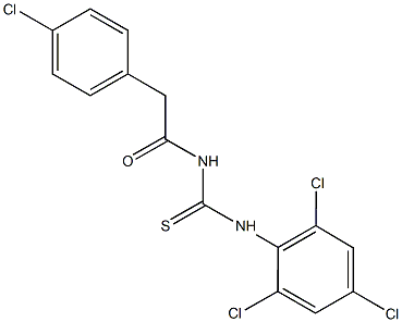 N-[(4-chlorophenyl)acetyl]-N'-(2,4,6-trichlorophenyl)thiourea Structure