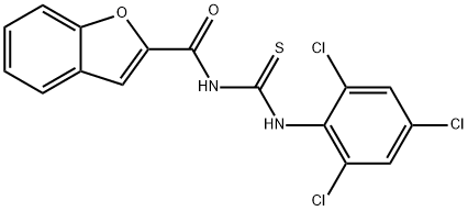 N-(1-benzofuran-2-ylcarbonyl)-N'-(2,4,6-trichlorophenyl)thiourea 구조식 이미지