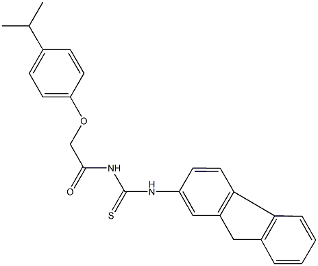 N-(9H-fluoren-2-yl)-N'-[(4-isopropylphenoxy)acetyl]thiourea 구조식 이미지