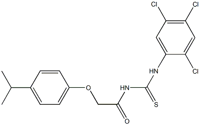 N-[(4-isopropylphenoxy)acetyl]-N'-(2,4,5-trichlorophenyl)thiourea Structure