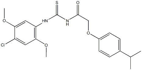 N-(4-chloro-2,5-dimethoxyphenyl)-N'-[(4-isopropylphenoxy)acetyl]thiourea 구조식 이미지