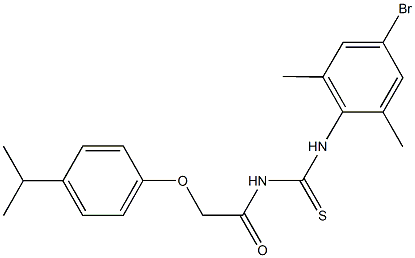 N-(4-bromo-2,6-dimethylphenyl)-N'-[(4-isopropylphenoxy)acetyl]thiourea 구조식 이미지