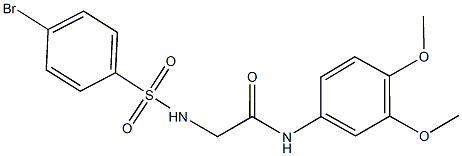 2-{[(4-bromophenyl)sulfonyl]amino}-N-(3,4-dimethoxyphenyl)acetamide Structure