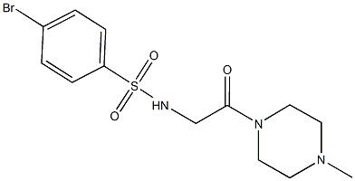 4-bromo-N-[2-(4-methyl-1-piperazinyl)-2-oxoethyl]benzenesulfonamide Structure