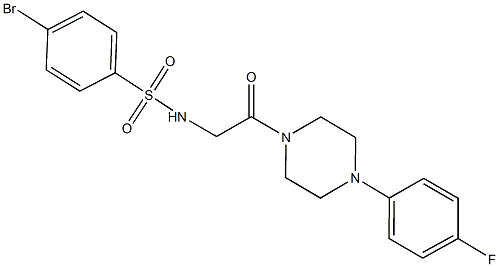 4-bromo-N-{2-[4-(4-fluorophenyl)-1-piperazinyl]-2-oxoethyl}benzenesulfonamide 구조식 이미지