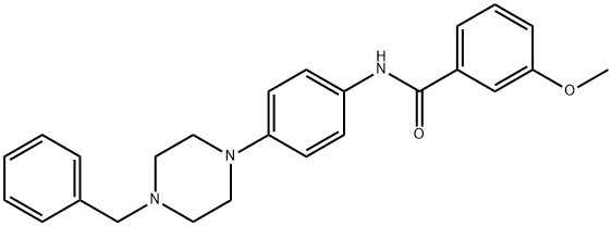 N-[4-(4-benzyl-1-piperazinyl)phenyl]-3-methoxybenzamide 구조식 이미지