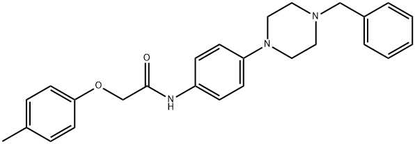 N-[4-(4-benzyl-1-piperazinyl)phenyl]-2-(4-methylphenoxy)acetamide Structure