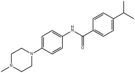 4-isopropyl-N-[4-(4-methyl-1-piperazinyl)phenyl]benzamide 구조식 이미지